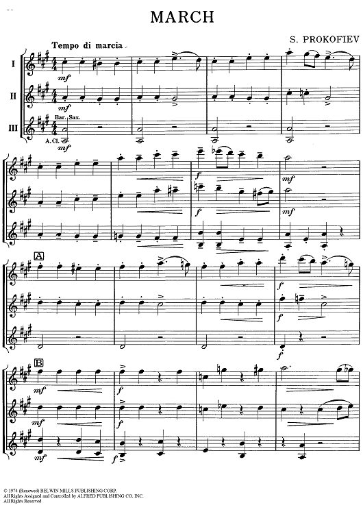 March - Eb Saxes / Eb Clarinets