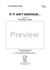 If It Ain’t Baroque... - Score