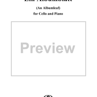 Ein Albumblatt (An Albumleaf), Op. 5 - Piano Score