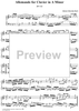 Allemande in A Minor, BWV835