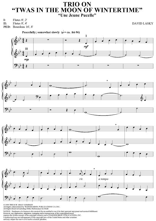 Trio on "Twas in the Moon of Wintertime"