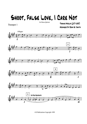 Shoot, False Love, I Care Not - Trumpet 1