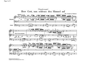 Choral Prelude on "Herr Gott, nun schleuss den Himmel auf"