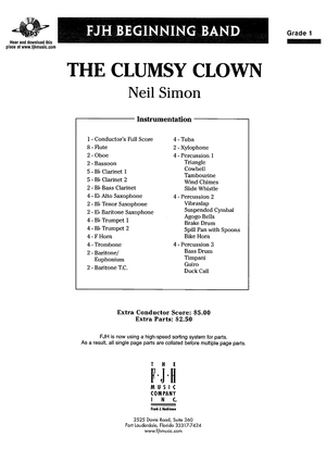 The Clumsy Clown - Score Cover