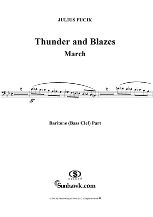 Thunder and Blazes March (Entry of the Gladiators) - Baritone Horn-Bass Clef