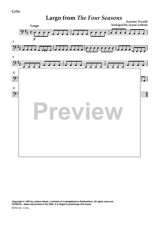 Largo from The Four Seasons - Cello
