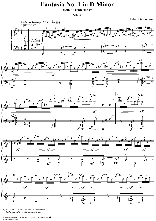Kreisleriana, Op. 16: Ausserst Bewegt