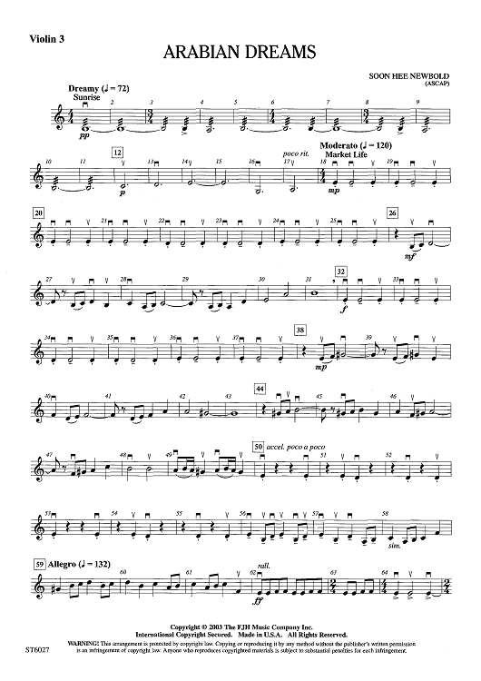 Arabian Dreams - Opt. Violin 3 (Viola T.C.)