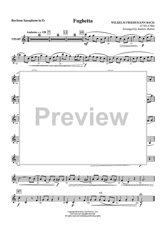 Fughetta - Baritone Sax