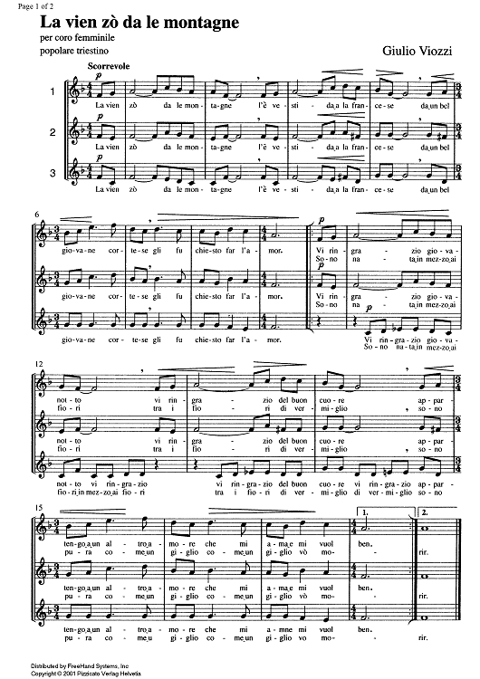 La vien zò da le montagne