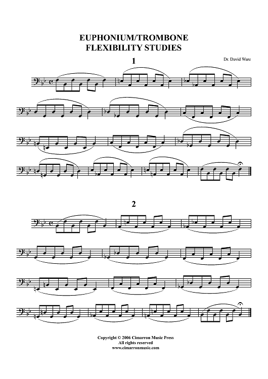 Euphonium/Trombone Flexibility Studies