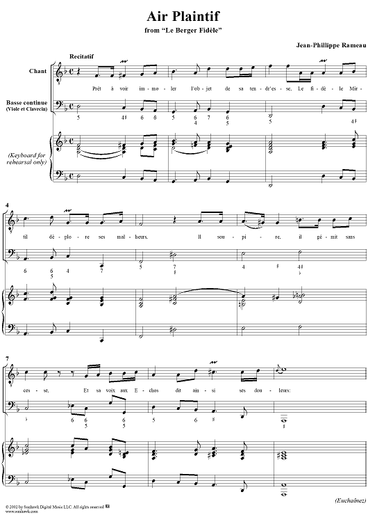 Cantates, Le Berger Fidèle, Recitatif