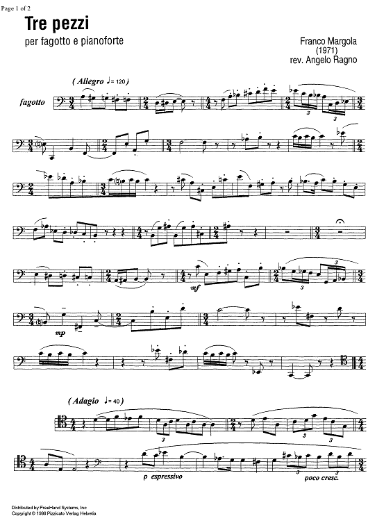 Tre Pezzi - Bassoon