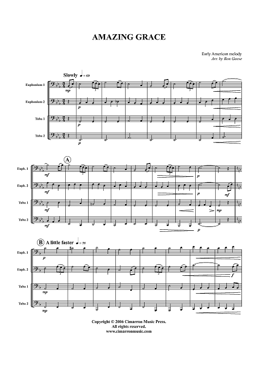 Amazing Grace - Score