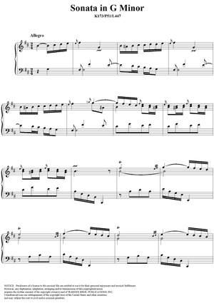 Sonata in G minor - K173/P51/L447
