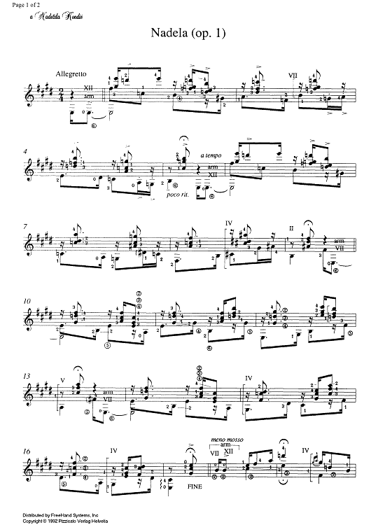 Nadela Op. 1