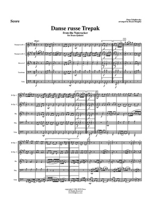 Suite from ''The Nutcracker''. Danse russe Trépak - Score