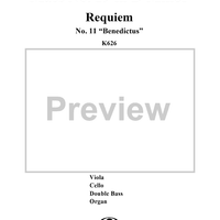 Benedictus, No. 11 from Mass No. 19 (Requiem) in D Minor, K626 - Full Score