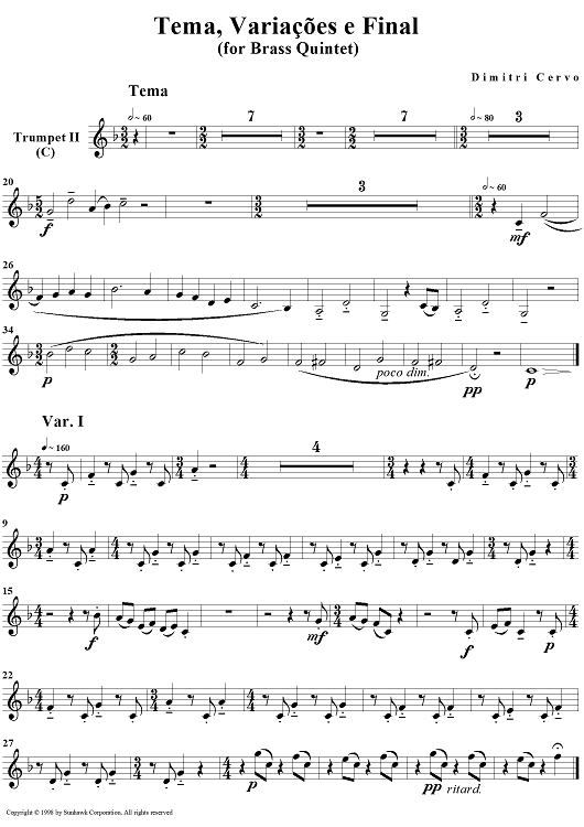 Tema, Variacoes e Final - Trumpet 2