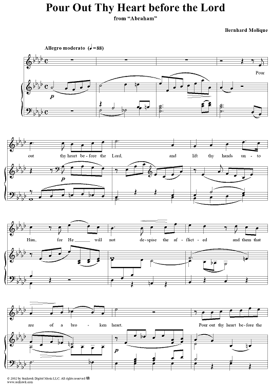 Abraham, "Pour out the heart before the Lord"