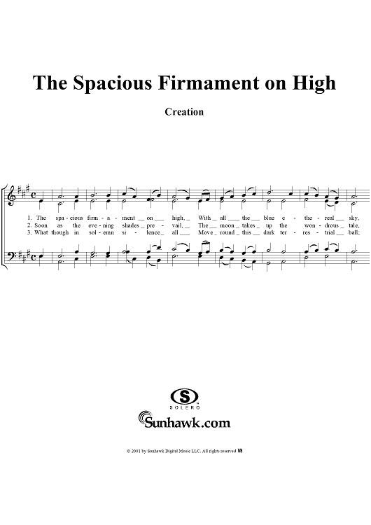 The Spacious Firmament on High