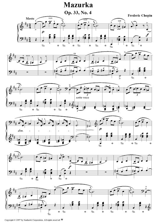 No. 25 in B Minor, Op. 33, No. 4