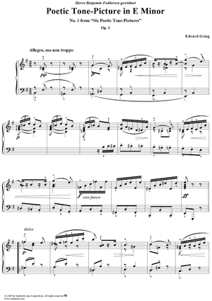Poetic Tone-Picture in E Minor - No. 1 from "Six Poetic Tone-Pictures" Op. 3