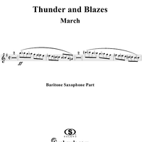 Thunder and Blazes March (Entry of the Gladiators) - Baritone Saxophone
