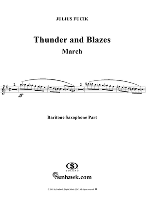 Thunder and Blazes March (Entry of the Gladiators) - Baritone Saxophone
