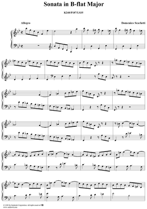 Sonata in B-flat major, K. 248