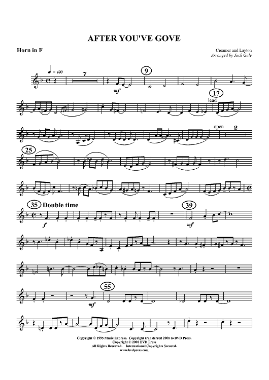 After You've Gone - Horn