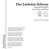 Des Liebsten Schwur Op.69 No. 4