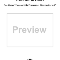 Martin menoit, No. 4 from "Canzoni Alla Francese et Ricercari Ariosi"