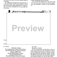 Per la Commermorazione di Antonia Canova [score] - Preface