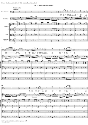 "Deh! vieni alla finestra", No. 17 from "Don Giovanni", Act 2, K527 - Full Score