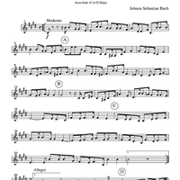 Overture - from Suite #3 in D Major - Part 3 Clarinet in Bb