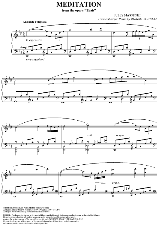Meditation (from the opera "Thaïs")
