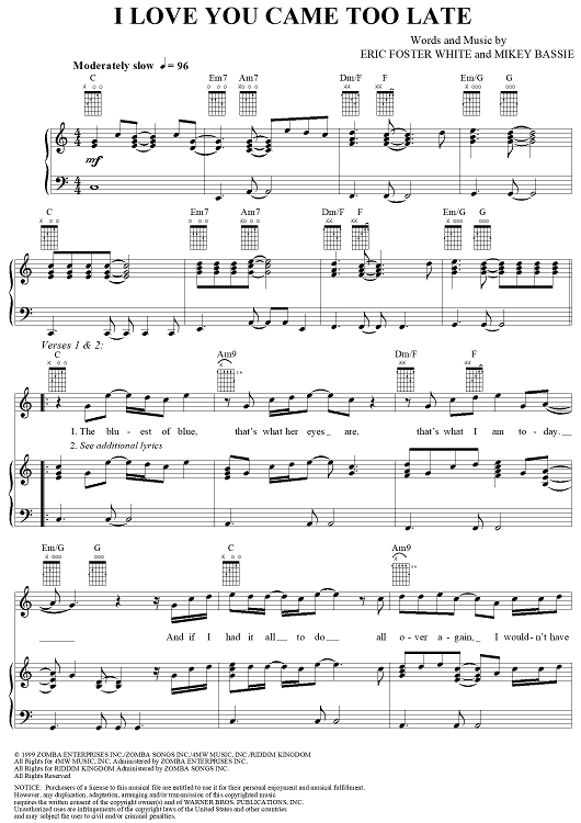 I Love You Came Too Late