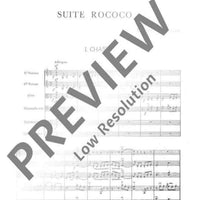 Suite Rococo - Score