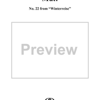 Winterreise (Song Cycle), Op.89, No. 22 - Mut, D911 - No. 22 from "Winterreise"  Op.89
