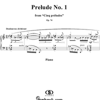 Prelude No. 1 "Douloureux, déchirant", Op. 74, No. 1