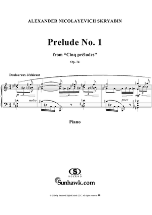 Prelude No. 1 "Douloureux, déchirant", Op. 74, No. 1