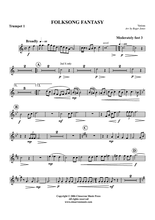 Folksong Fantasy - Trumpet 1