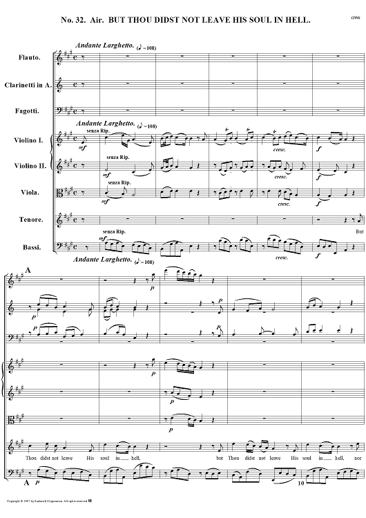 Messiah, no. 32: But Thou didst not leave His soul in hell - Full Score