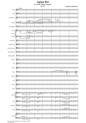 Missa Solemnis, No. 6: Agnus Dei - Full Score