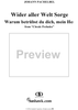 Chorale Preludes, Part II, Wider aller Welt Sorge, 20a. Warum betrübst du dich, mein Herz