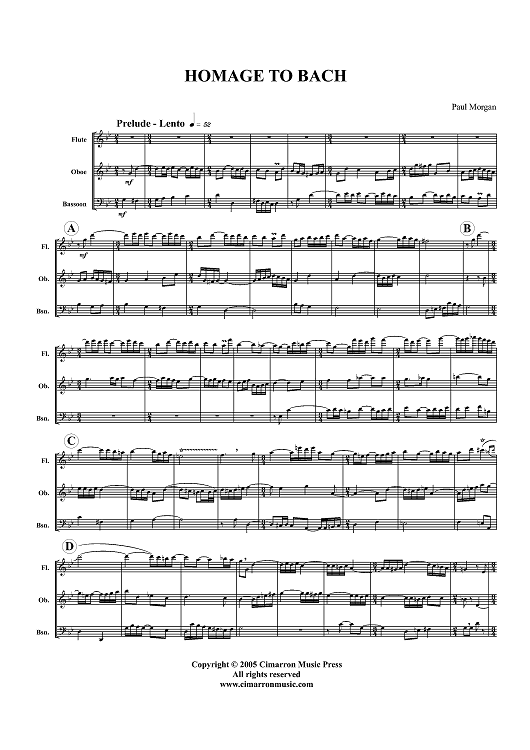 Homage to Bach - Score