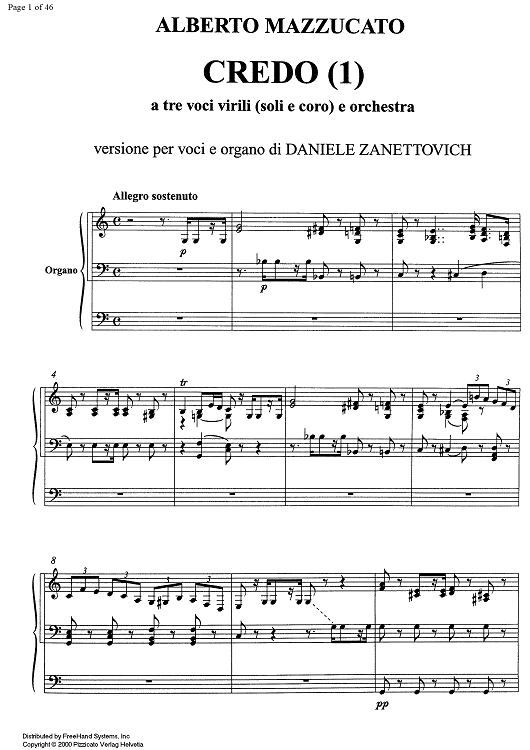 Credo C Major - Full Score