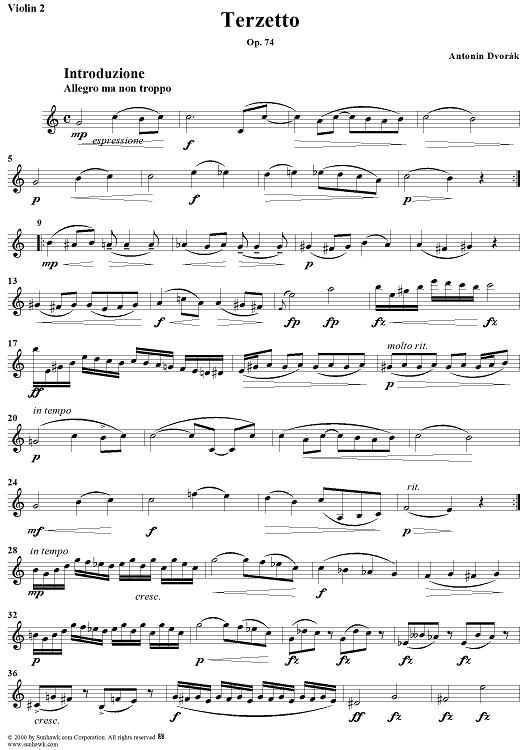 Terzetto in C Major - Violin 2
