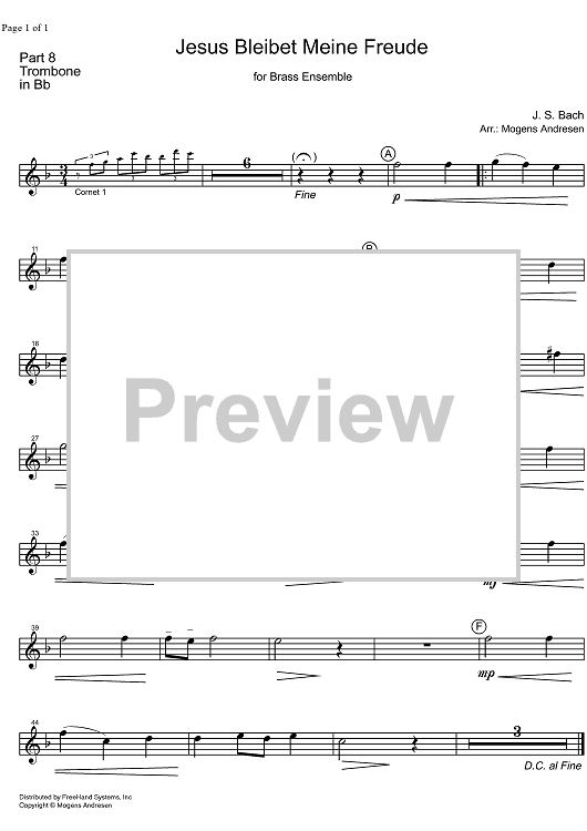 Jesu, Joy of Man's Desiring BWV 147 - Trombone